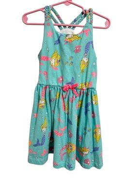 🌺 Tommy Bahama Girls Mermaid Dress Size 4T Teal Tropical Summer Sundress NWOT